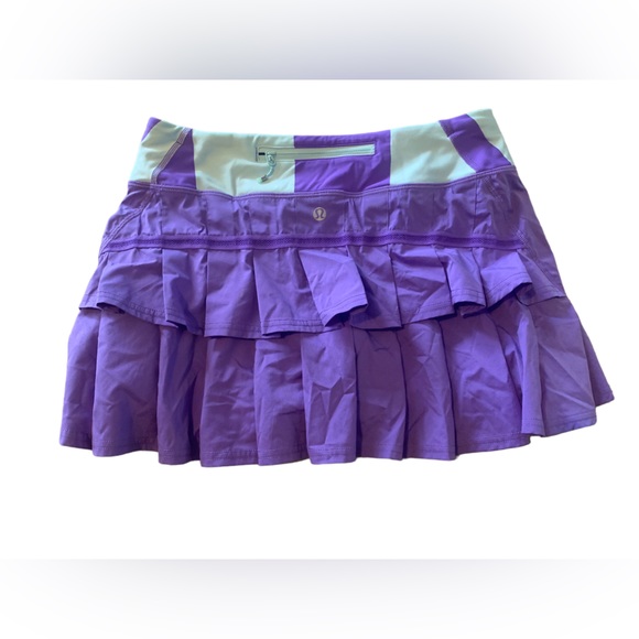 Lululemon Run Pace Setter Skirt in Power Purple Bold Stripe Sz. 6 - Picture 2 of 8